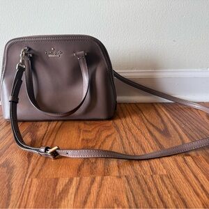 kate spade Mauve/Taupe Faux Leather Crossbody Satchel